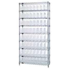 WR9-203CL Wire Shelving Shelf Bin System - Complete Wire Package
