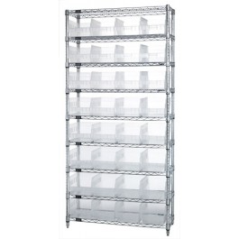 WR9-208CL Wire Shelving Shelf Bin System - Complete Wire Package