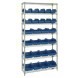 W7-12-26 Heavy-duty wire shelving with QuickPick bins - complete package