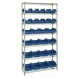 W7-12-26 Heavy-duty wire shelving with QuickPick bins - complete package