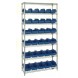 W7-18-30 Heavy-duty wire shelving with QuickPick bins - complete package