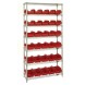 W7-18-30 Heavy-duty wire shelving with QuickPick bins - complete package - 2