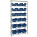 W7-14-18 Heavy-duty wire shelving with QuickPick bins - complete package