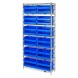 WR7-245 Wire Shelving with Bins - Complete Package