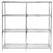 AD86-1424C Chrome Wire Shelving Add-On Kit - 2