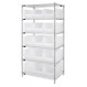 Download WR6-953CL Wire Shelving with Clear-View Bins - Complete Package - 2