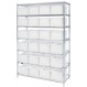 Download WR7-92080CL Wire Shelving Unit Clear Dividable Grid Containers  - 2
