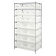 Download WR8-950952CL Wire Shelving Unit with Clear-View Bins - Complete Package - 2