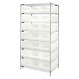 Download WR8-952CL Wire Shelving Unit with Clear-View Bins - Complete Package - 2
