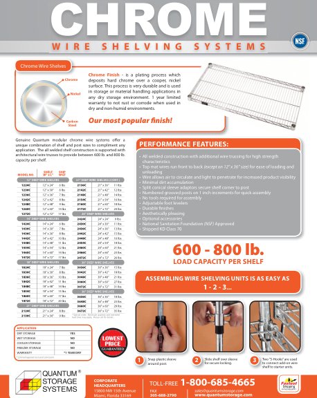 CHROME WIRE SHELVING