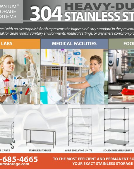STAINLESS STEEL WIRE SHELVING