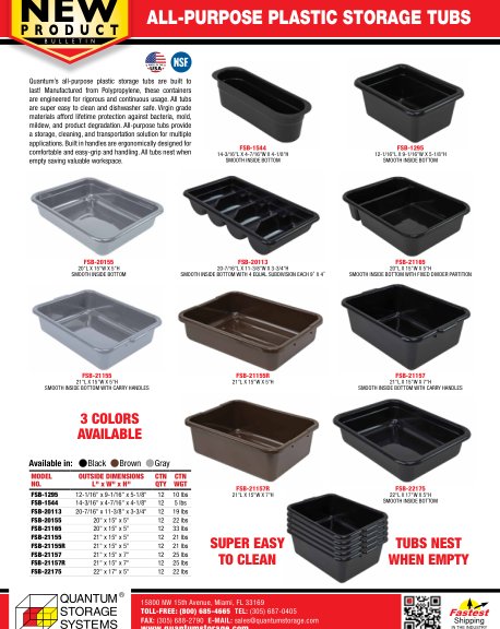 ALL-PURPOSE PLASTIC STORAGE TUBS