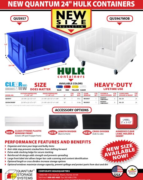HULK 24" CONTAINERS