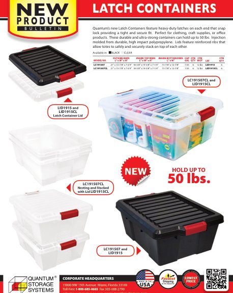 LATCH CONTAINERS